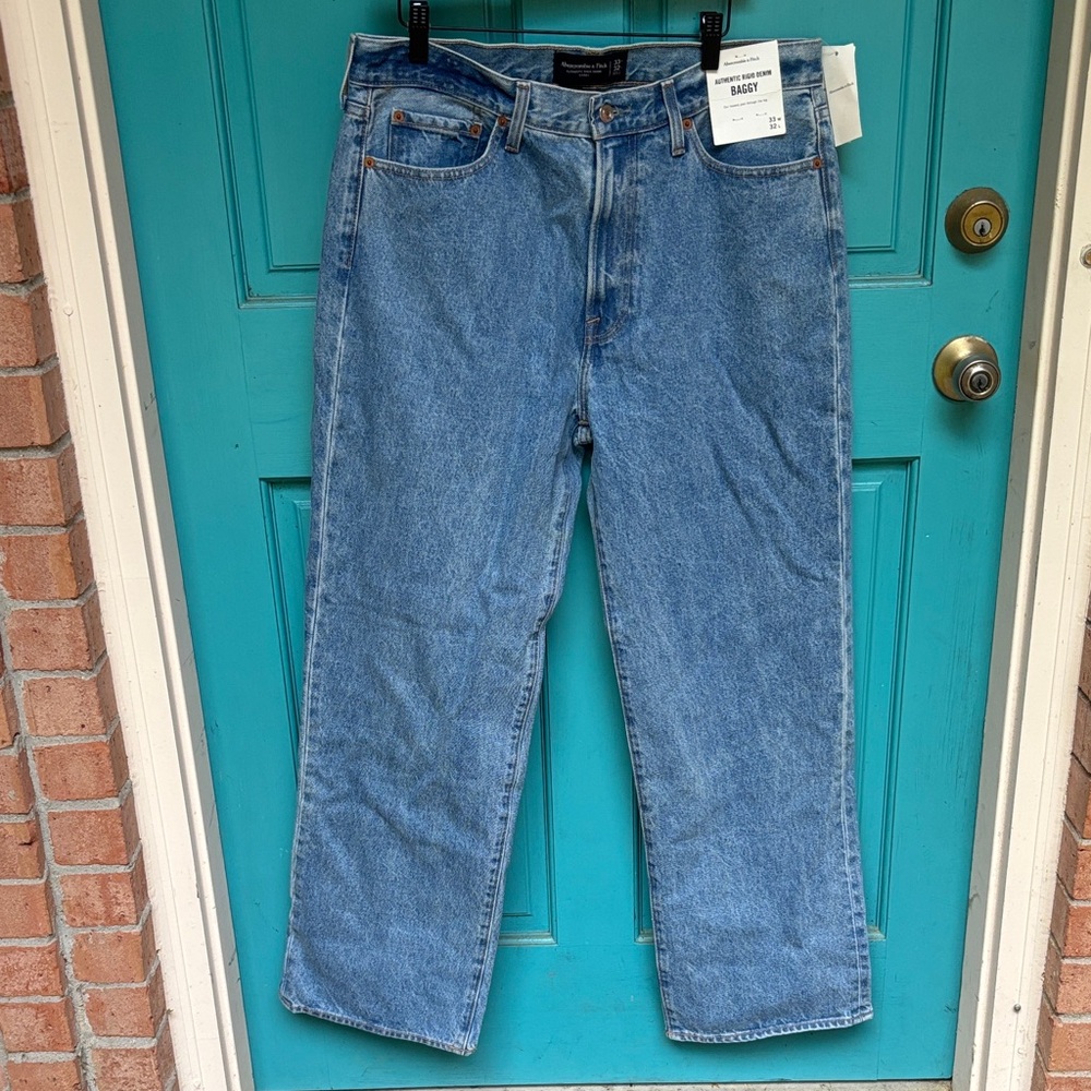 Abercrombie & Fitch Men's Relaxed Jeans - Blue